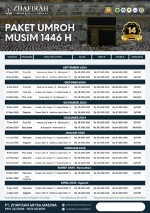 Jadwal Umroh Musim 1446 H 2025