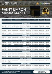 Jadwal Umroh Zhafirah